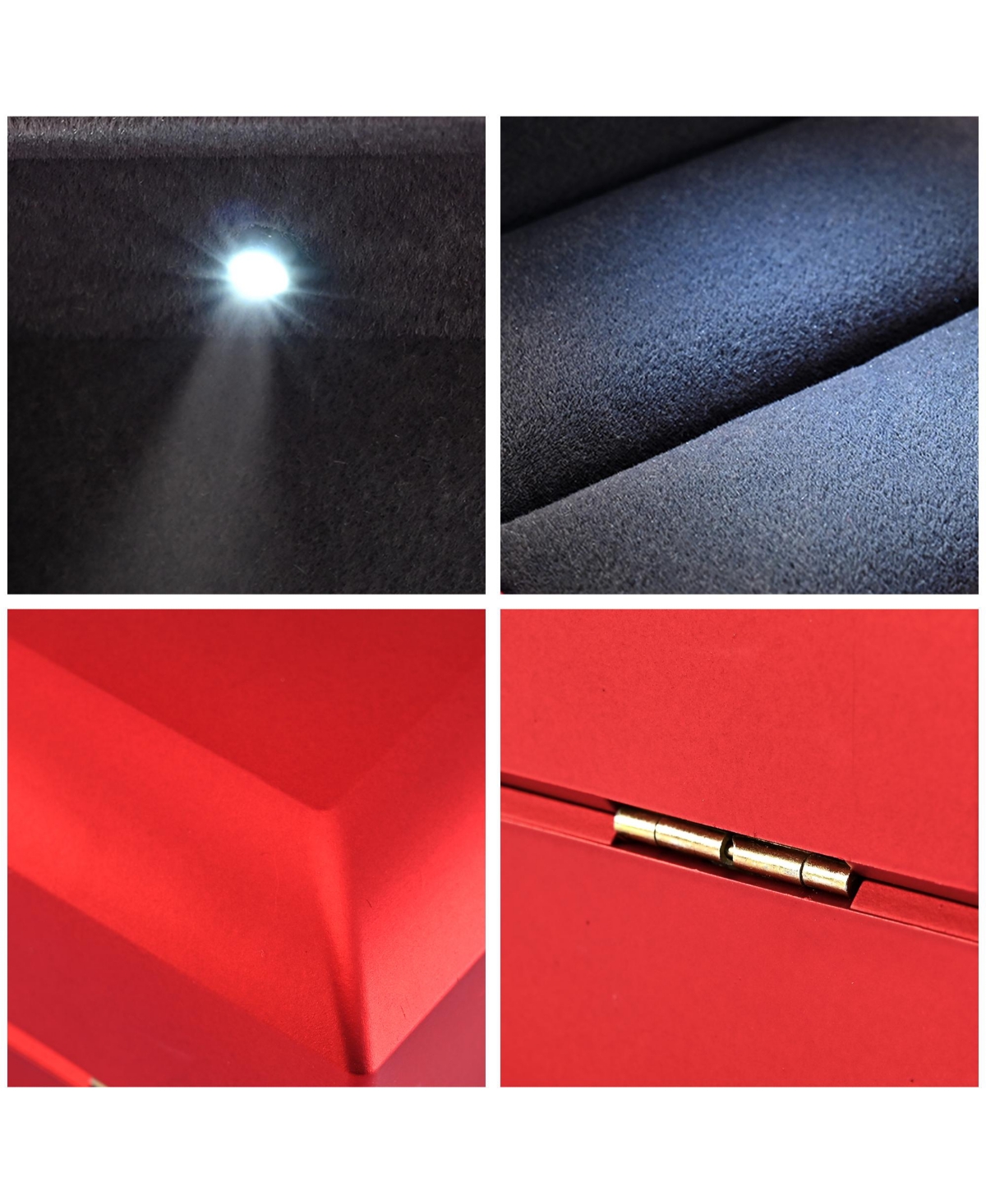 Yescom Heart Shape Led Ring Box Jewelry Wedding Engagement Proposal Light Case 2 Pack