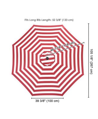 9 Ft Patio Umbrella Replacement Canopy Market Table Top Sunshade Cover Outdoor