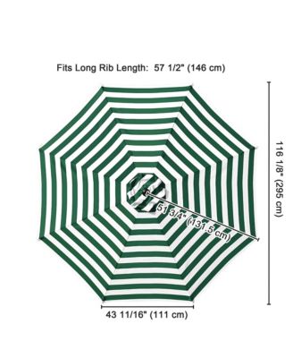 10 Ft Patio Umbrella Replacement Canopy Market Table Top Sunshade Cover Beach