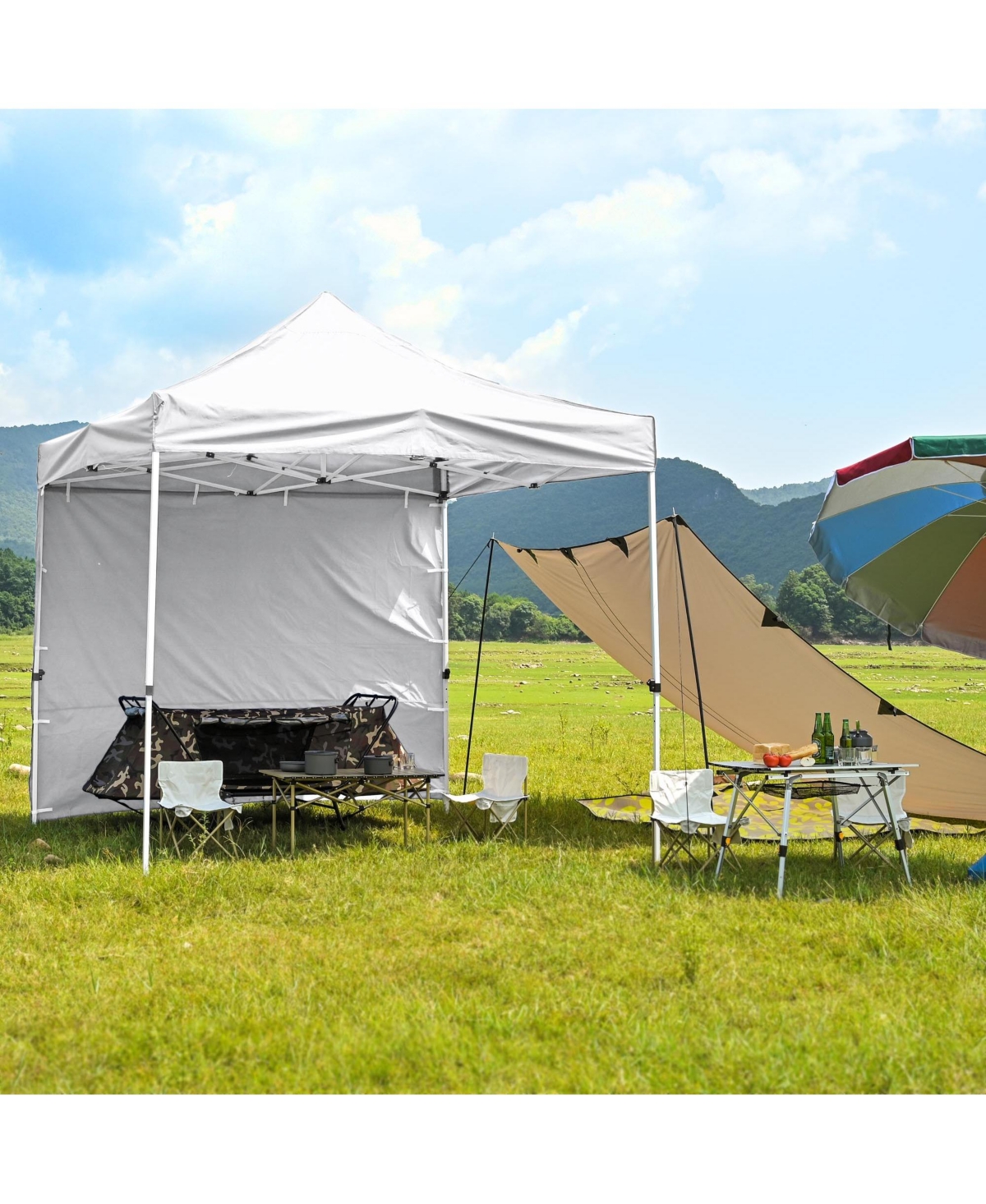 Instahibit Sidewall UV30+ Fits 10x10ft Canopy Outdoor Picnic 1 Piece Picnic