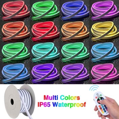 50 Ft RGB Neon LED Light Strip Rope Tube Flexible Sign Party Home Decor APP Control