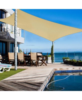 16x20 Ft 97% UV Block Rectangle Sun Shade Sail HDPE Canopy Patio Garden