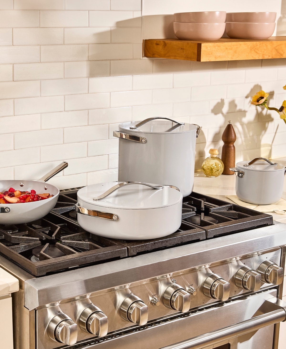 CARAWAY COOKWARE PLUS NON-STICK 8 PIECE COOKWARE SET 