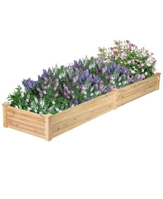 Wooden Vegetable Raised Garden Bed Backyard Patio Grow Flowers Planter