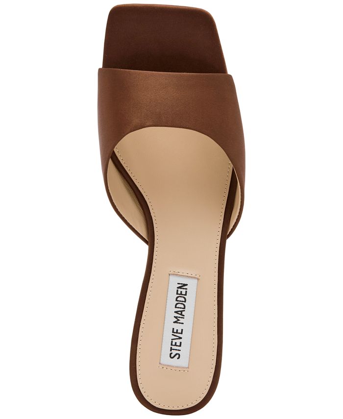 Size 7.5, Browm, Steve Madden Women's Joanie Slide Kitten-Heel Sandals