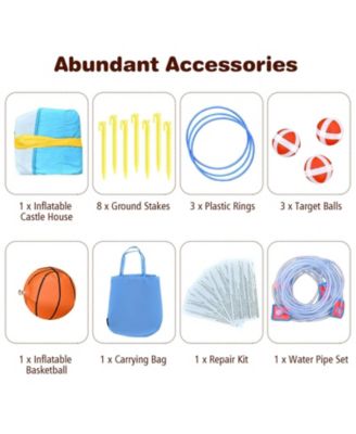 8 in 1 Inflatable Water Slide Park Bounce House Without Blower