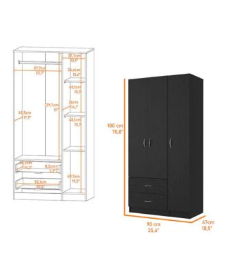 Eureka 3 Door Armoire
