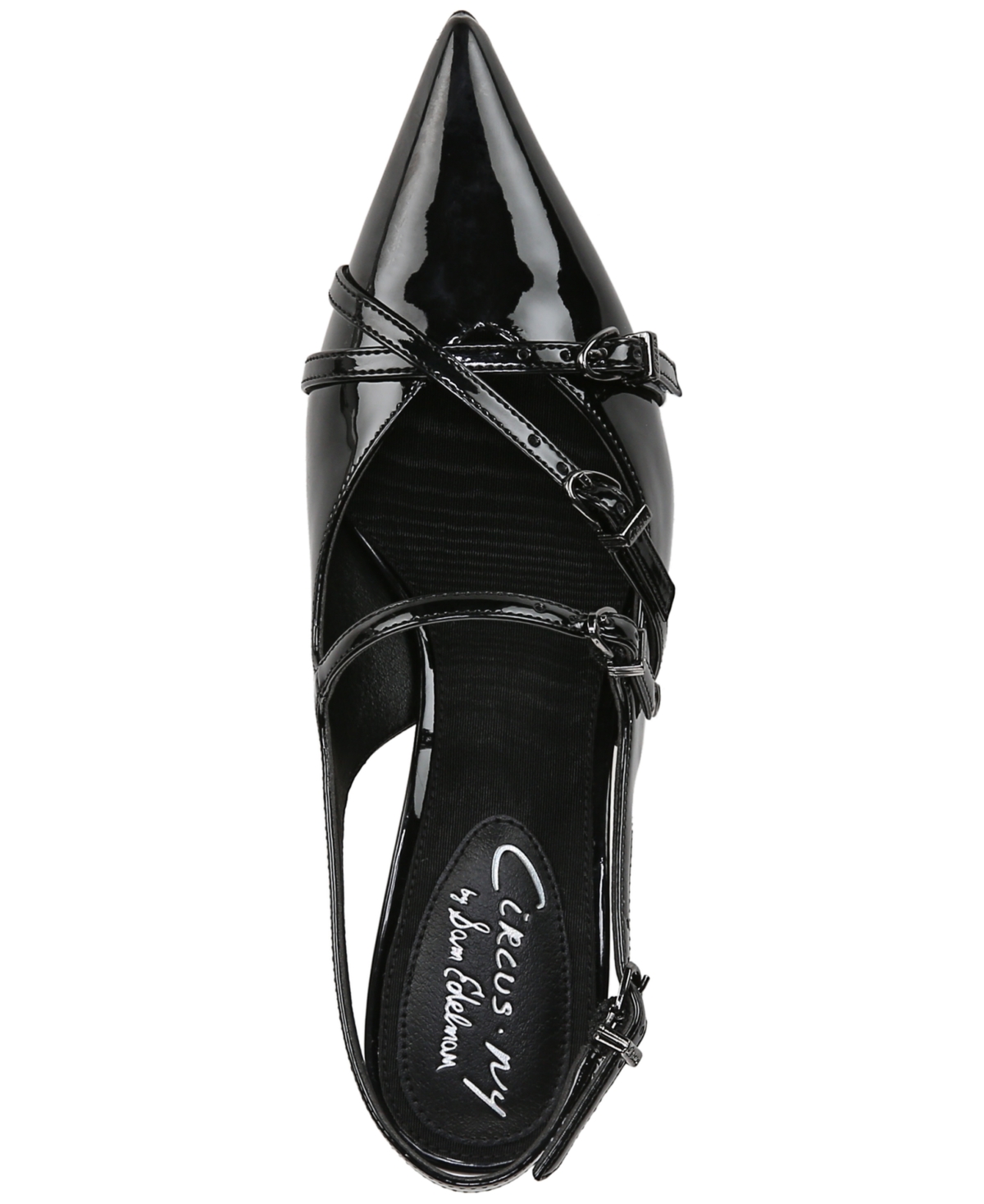Circus Ny by Sam Edelman Women's Fraya Pointed-Toe Buckled Strappy Kitten-Heel Pumps