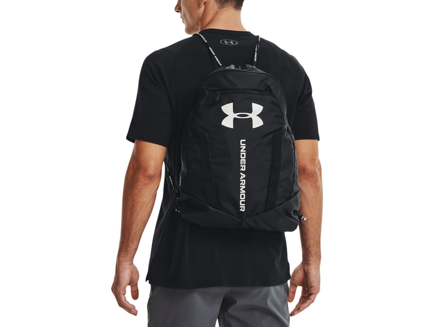 Мужской рюкзак-мешок Under Armour Undeniable, цвет: Чёрный / Серебряный — фото 1