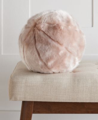 Lynx Faux Fur Decorative Pillow, 10" Round, Exclusively at Macy’s