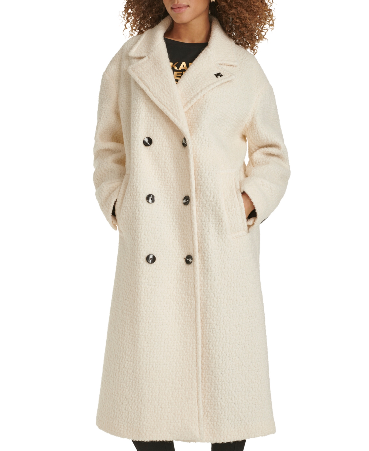 KARL LAGERFELD WOMEN'S DOUBLE-BREASTED OVERCOAT, CREATED FOR MACY'S 