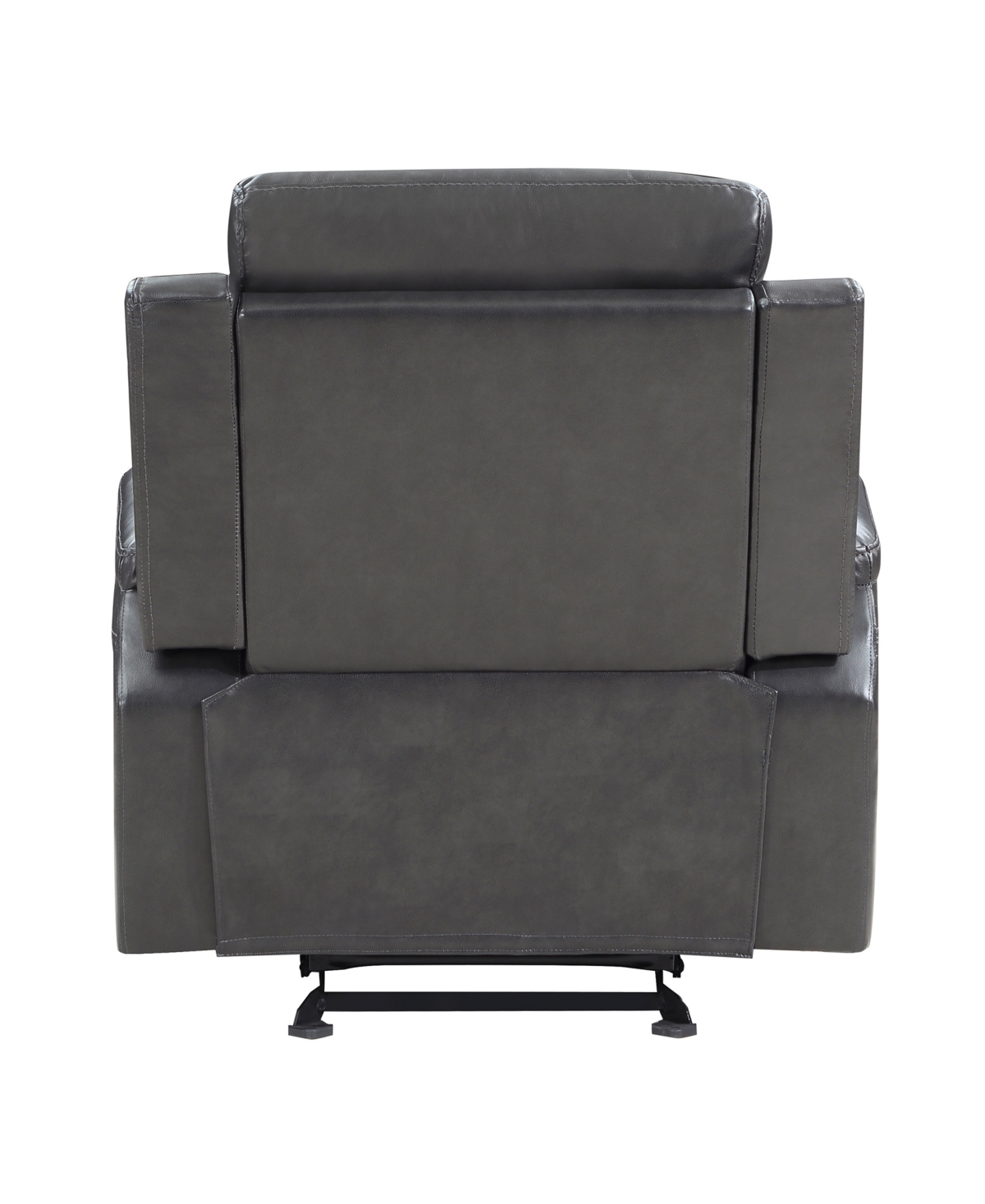 Shop Homelegance White Label Wallstone 36" Glider Reclining Chair In Dark Gray