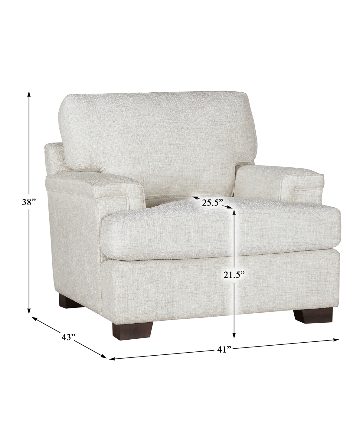 Homelegance White Label Casoria 41" Chair In Cream