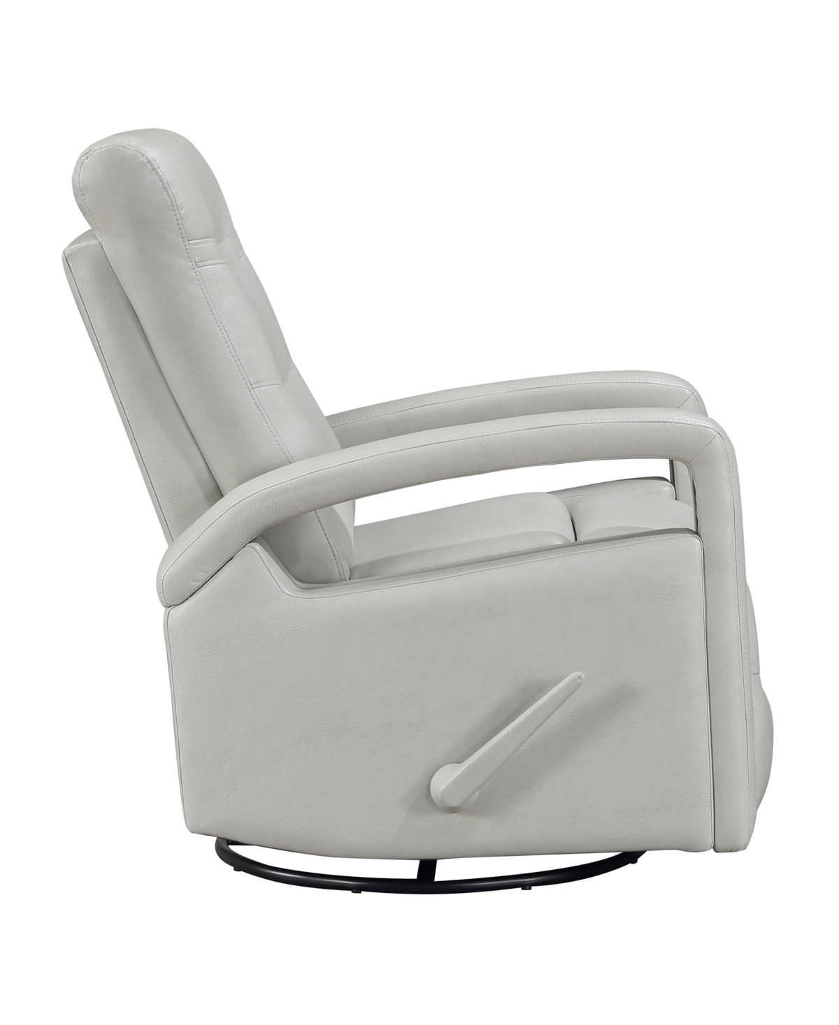 Homelegance White Label Mccoy 32" Swivel Glider Reclining Chair In Smoke