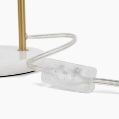 Krystal 14.5" LED Desk Lamp with Marble Base and Gold Accent