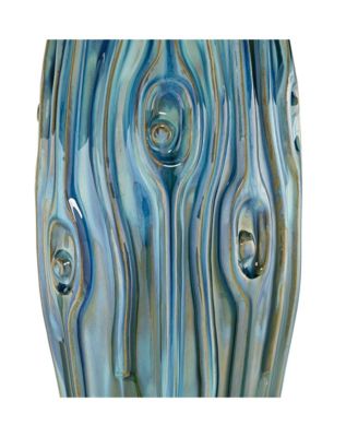 Eneya Modern Coastal Modern Table Lamp 31" Tall Ceramic Blue Green Swirl Glaze Neutral Oval Shade for Living Room Bedroom Beach House Bedside Home Office (Color May Vary) - Possini Euro Design