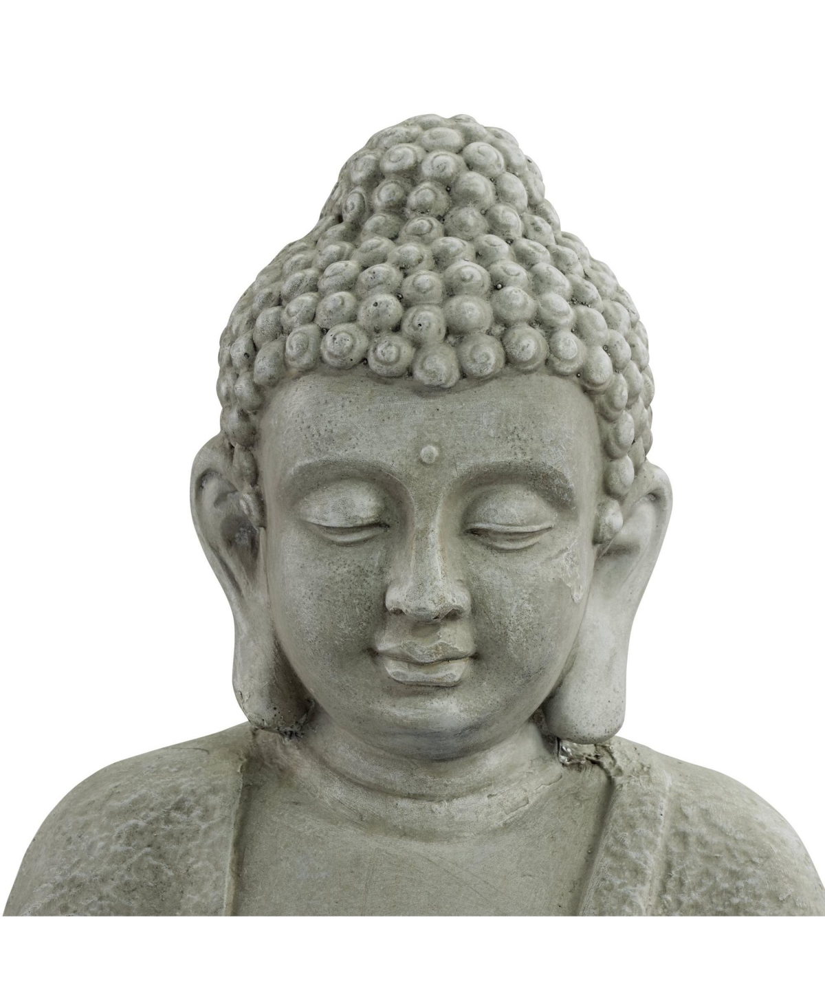 Sitting Buddha Asian Zen Outdoor Bubbler Water Fountain High with Led Light Meditation Decor for Garden Patio Yard Deck Home Lawn Porch House Rela