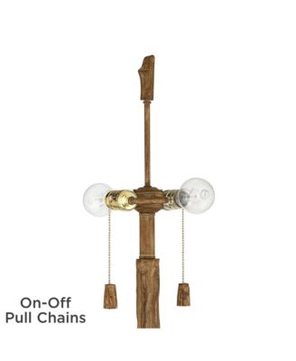 Forrest Sequoia Tree Rustic Country Cottage Floor Lamp 61" Tall Faux Wood Brown Wicker Drum Shade for Living Room Bedroom Office House