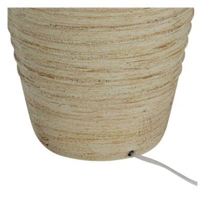 Austin Rustic Table Lamp 28" Tall Sand Toned Cream Linen Drum Shade for Bedroom Living Room Bedside Nightstand Office Kids Family Home