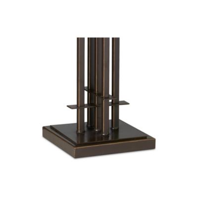 Franklin Iron Works Wrought Tiffany Style Table Lamp 26 1/4" High Bronze Art Deco Stained Glass for Bedroom Living Room Bedside Nightstand Office Kids