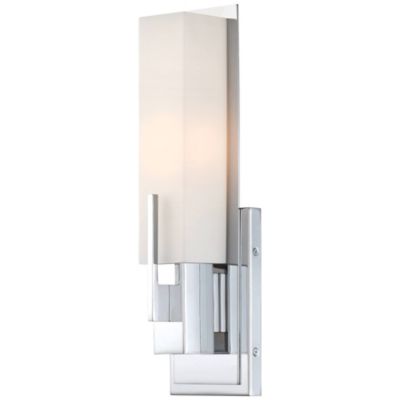 Midtown Modern Wall Light Sconce Chrome Hardwire 4 1/2" Fixture Rectangular White Glass for Bedroom Bathroom Vanity Reading House