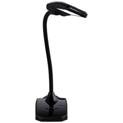 Ricky Modern Desk Lamp 13 3/4" High Black with USB Charging Port LED Gooseneck Touch On Off Dimmer for Bedroom Bedside Office House Desk