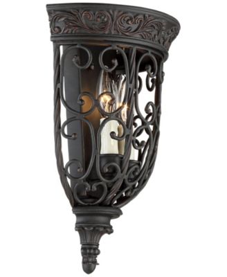 French Scroll Rustic Wall Light Sconce Hardwired 10 1/2" Fixture