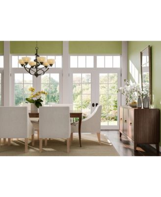 Bronzeador Dark Mocha Chandelier Lighting 27 1/2" Wide Modern Industrial Iron Ribbon Amber Glass Shades 6-Light Fixture for Dining Room House Foyer Kitchen Island Entryway