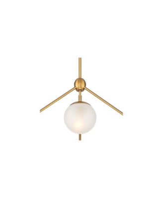 Gable Soft Gold Hanging Chandelier Lighting 40.50" Wide Mid Century Modern Sputnik Frosted Glass Globe Shade 10-Light Fixture for Dining Room House Foyer Entryway Kitchen - Possini Euro Design