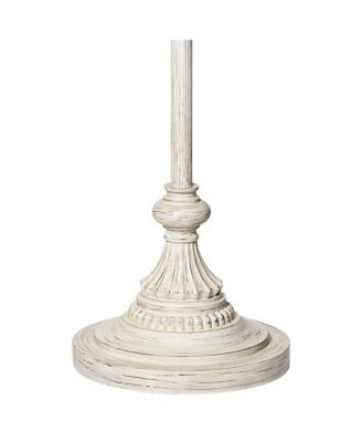 Traditional Vintage like Shabby Chic Floor Lamp Standing Base 60" Tall Antique White Washed Decor for Living Room Reading House Bedroom Family Home Office - 360 Lighting