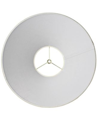 6" Top x 17" Bottom x 11 1/2" High x 11 1/2" Slant Lamp Shade Replacement Large Empire Fine Burlap Spider Harp Finial