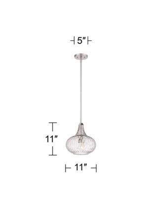 Cora Modern Clear Textured Glass Mini Pendant Light