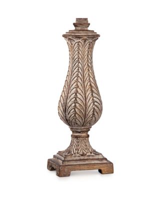 Traditional Country Cottage Table Lamp 25" High Antique Gold Leaves Petite Vase Off White Rectangular Shade Decor for Living Room Bedroom House Bedside Nightstand Home Office - Regency Hill