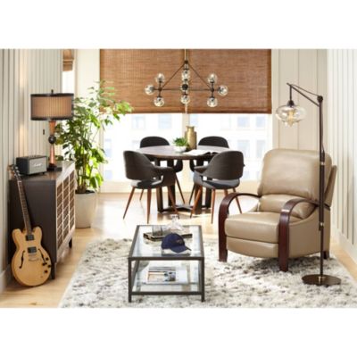 Hunter Modern Rustic Farmhouse Table Lamp 29 3/4" Tall Cherry Wood Bronze Metal Double Drum Shade for Bedroom Living Room House