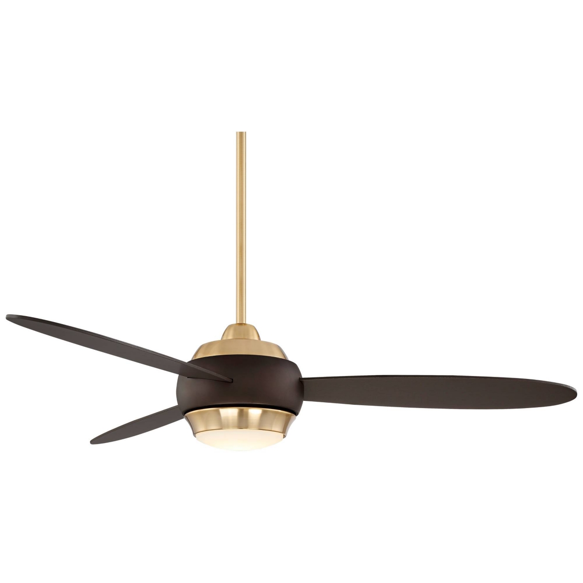 Casa Vieja Lynx Modern 3 Blade Indoor Ceiling Fan with Dimmable Led Light Remote Bronze Soft Brass Frosted Opal Glass for Living Kitchen House Bed