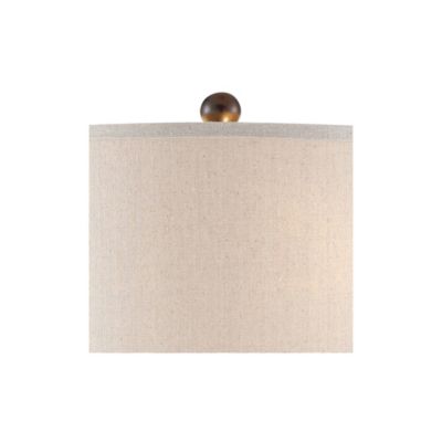 Byron Rustic Table Lamp 27 1/2" Tall Hammered Textured Bronze White Drum Shade for Bedroom Living Room Bedside Nightstand Office