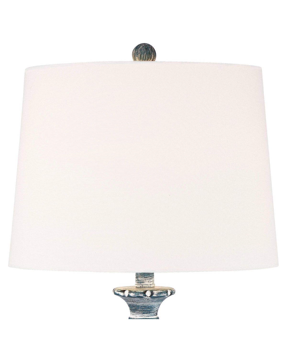 Tanya Coastal Traditional Vintage like Style Table Lamps High Set of 2Washed White Tapered Drum Shade Decor for Living Room Bedroom Beach