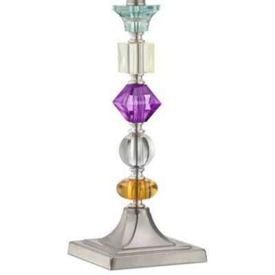 Bijoux Modern Table Lamp 25 1/2" High Multi Colored Stacked Gem Purple Shade for Bedroom Living Room Bedside Nightstand Office Family