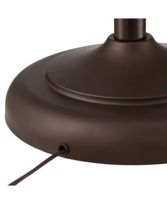 Ferris Rustic Farmhouse Pharmacy Floor Lamp 57" Tall Bronze Faux Wood Grain Adjustable for Living Room Reading Bedroom Office Home