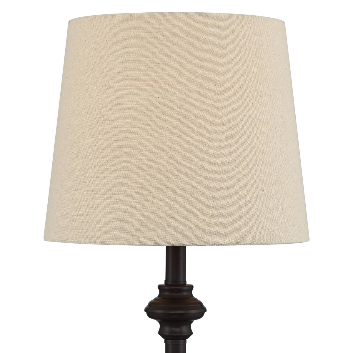 Carter Traditional Table 3 Piece Floor and Table Lamp Set Bronze Metal Oatmeal Drum Shade Decor for Living Room Bedroom House Bedside Nightstand Home