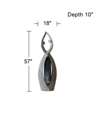 Dancing Couple 57" High Large Modern Indoor Outdoor Decor Faux Stone Floor Fountain with Light LED Outside