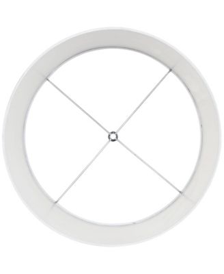 Set of 2 Drum Lamp Shades White Medium 15" Top x 16" Bottom x 11" High Spider with Replacement Harp and Finial Fitting
