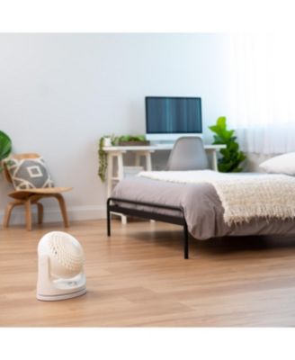 USA WOOZOO 12" Desk Fan, Oscillating Air Circulator, 3 Speeds, 52ft Air Distance, 112° Tilt, 30dB Quiet, Compact for Home/Office – White