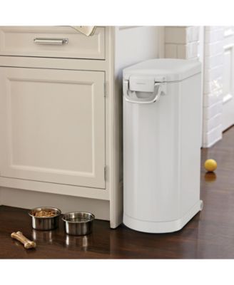 X-Large Pet Food Can, White Stainless Steel
