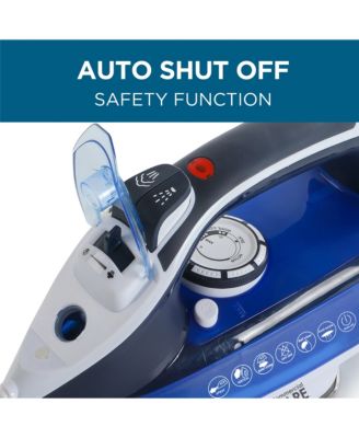 Steam Iron, 1500 Watts Steamer for Clothes, Self-Cleaning Portable Iron, Blue