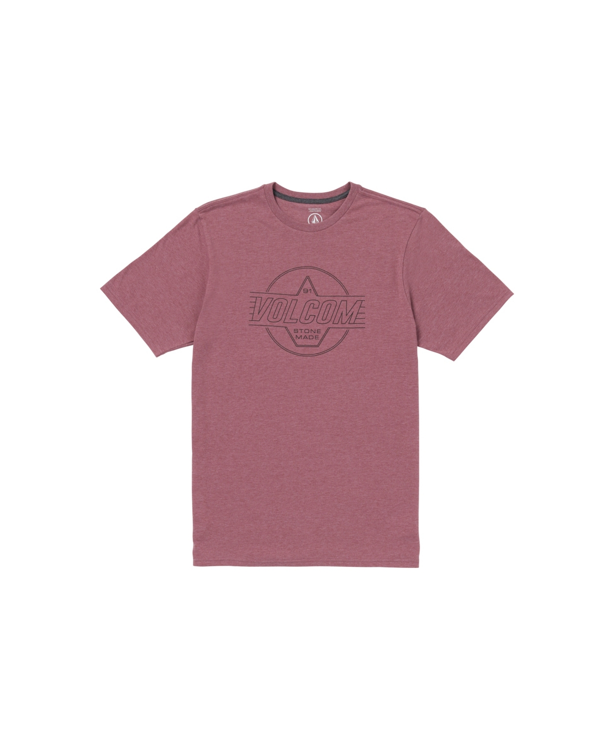 Men's Stone Liner Short Sleeve T-shirt - Oxblood Heather