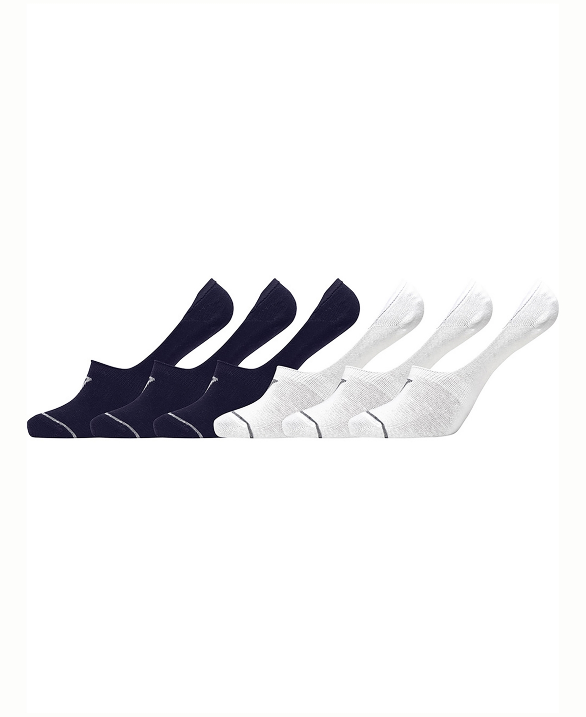 Men's 6-Pack Footie Socks - Black, White