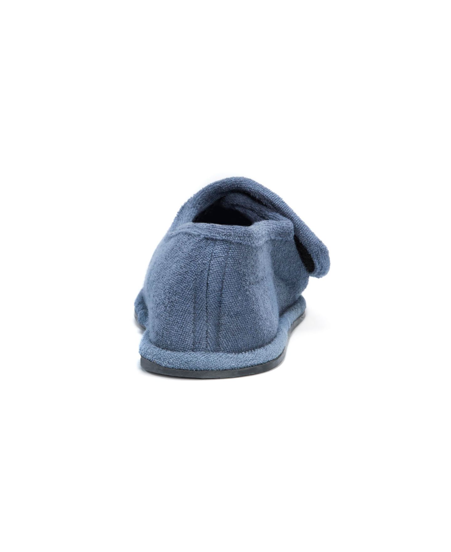 Мужские тапочки MUK LUKS Terry Open Toe Velcro Slippers, цвет: Тёмно-синий — фото 6