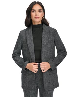 Calvin Klein - Women's Peak-Lapel Open-Front Blazer