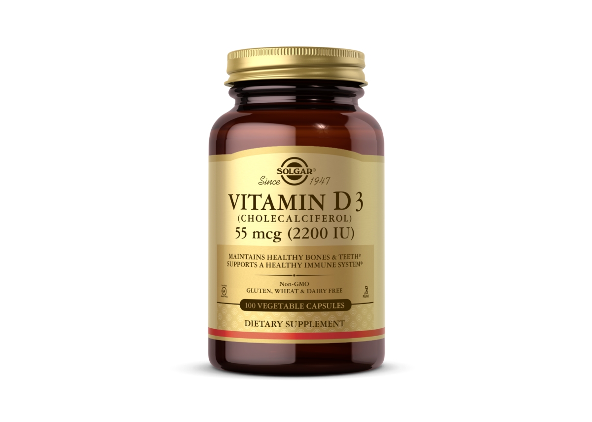 Solgar Vitamin D3 (Cholecalciferol), 2200 Iu, 100 V Caps